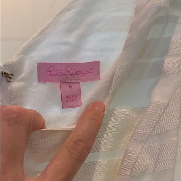 Lily Pulitzer Elegant White Sleeveless Dress - Picture 7 of 7